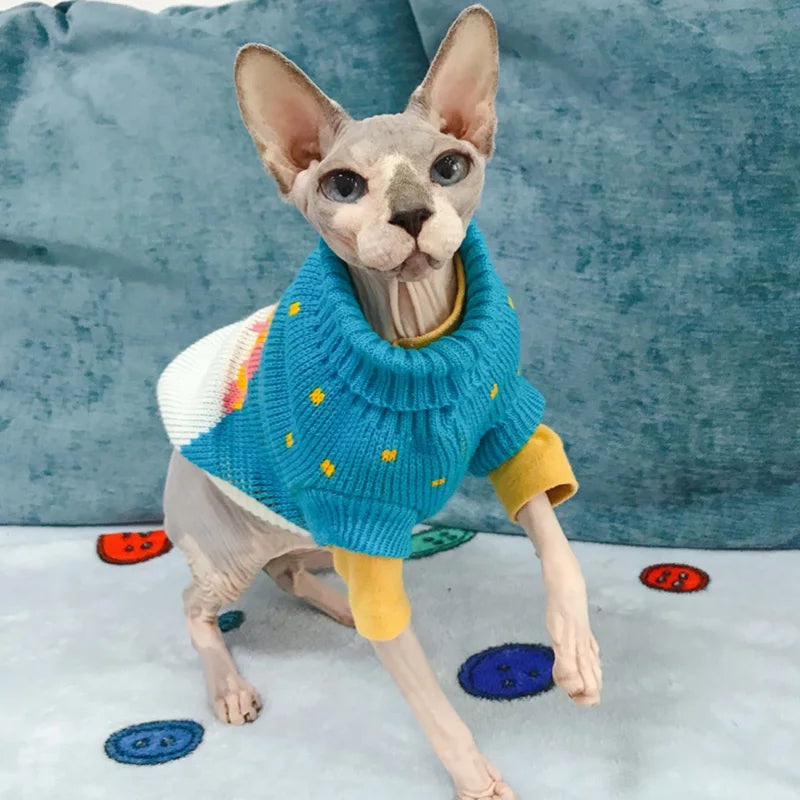 Christmas Cat Sweater: Warm Winter Costume for Cats & Small Dogs