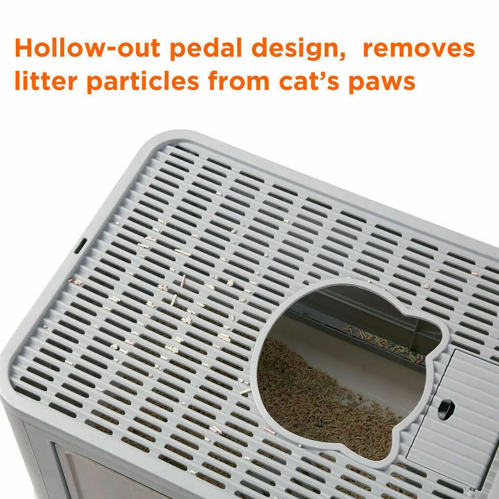 Spacious Cat Litter Box: Anti-Tracking & Easy-Clean Drawer