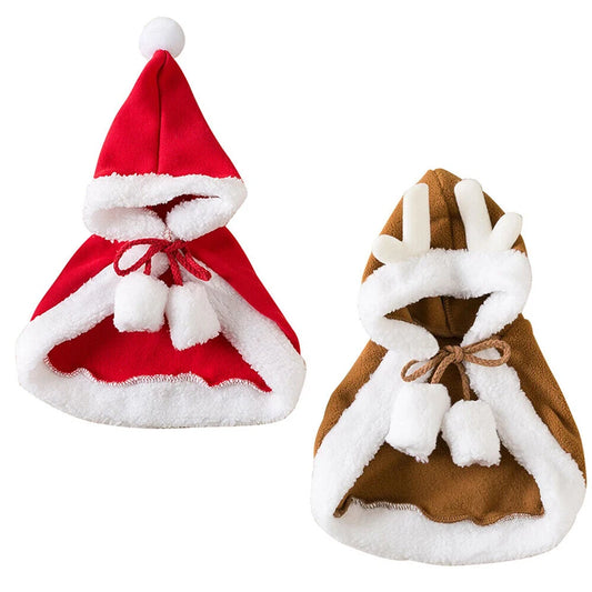 Cat Christmas Costume: Santa Cape, Hat & Scarf for Pets