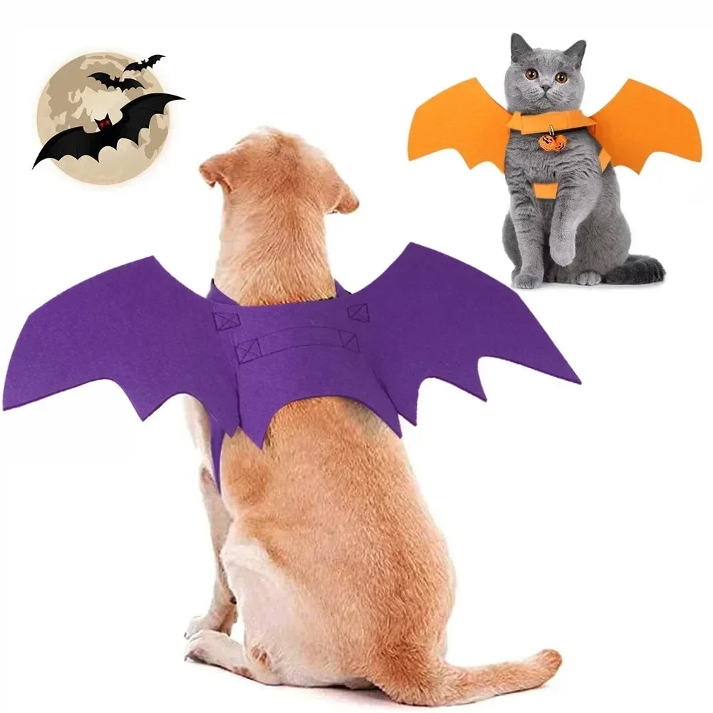 Halloween Bat Wings Costume: Funny Cosplay for Cats & Dogs