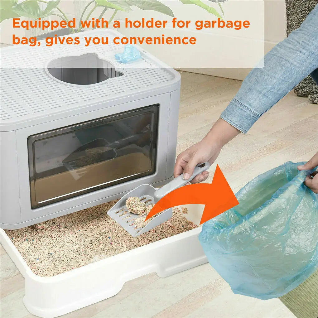 Spacious Cat Litter Box: Anti-Tracking & Easy-Clean Drawer