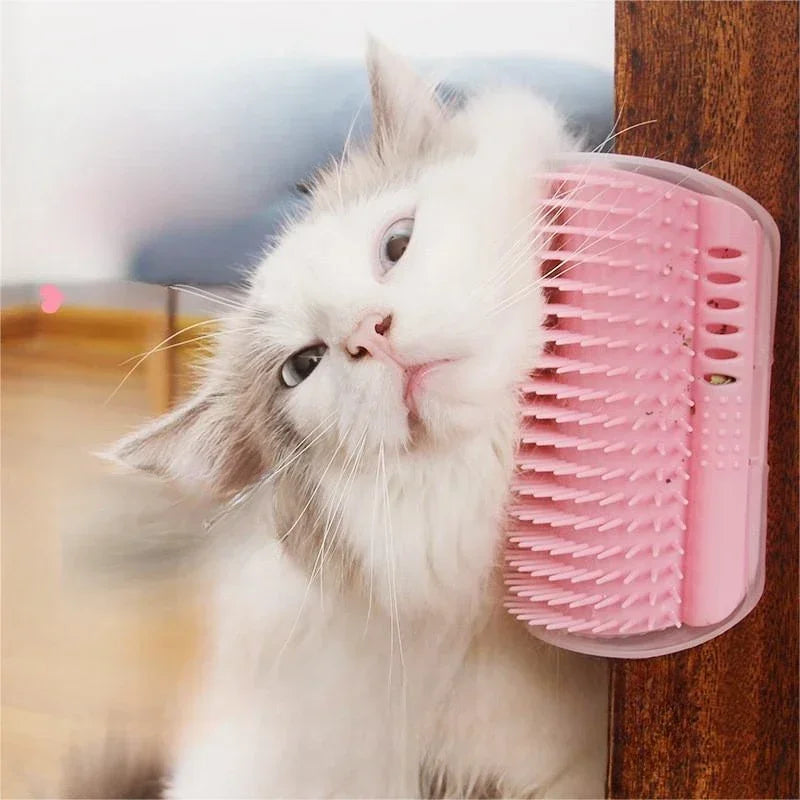 Cat Self Groomer with Catnip, designed for easy face rubbing and gentle grooming to keep your cat happy and healthy