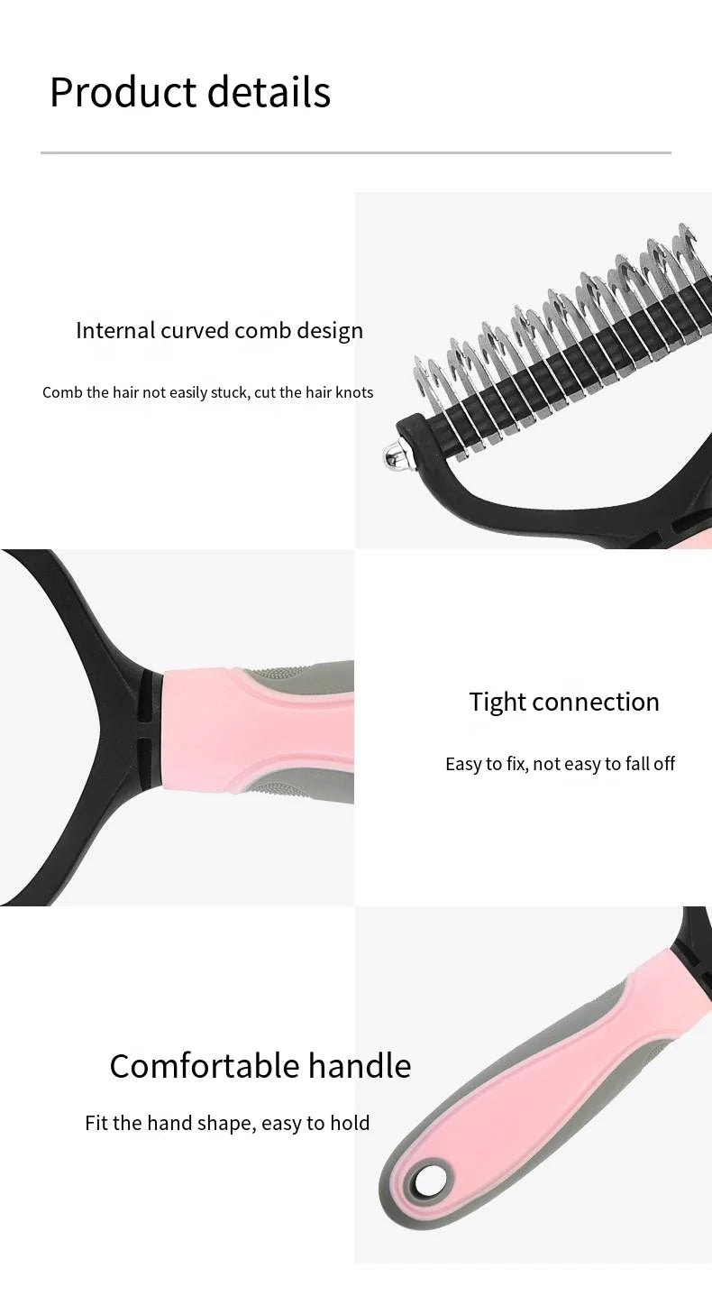 Dematting Comb for Dogs and Cats, designed to efficiently remove knots and tangles while providing a comfortable grooming experience