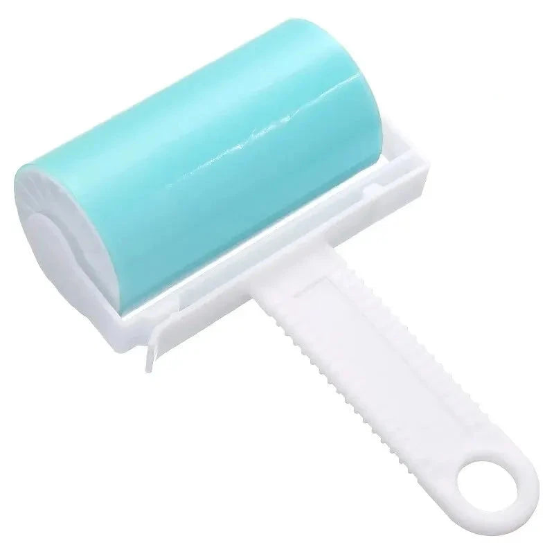 Light Blue Colorful Lint Roller for Pet Hair Removal, designed with sticky sheets for quick and easy cleaning of pet hair from clothes and upholstery