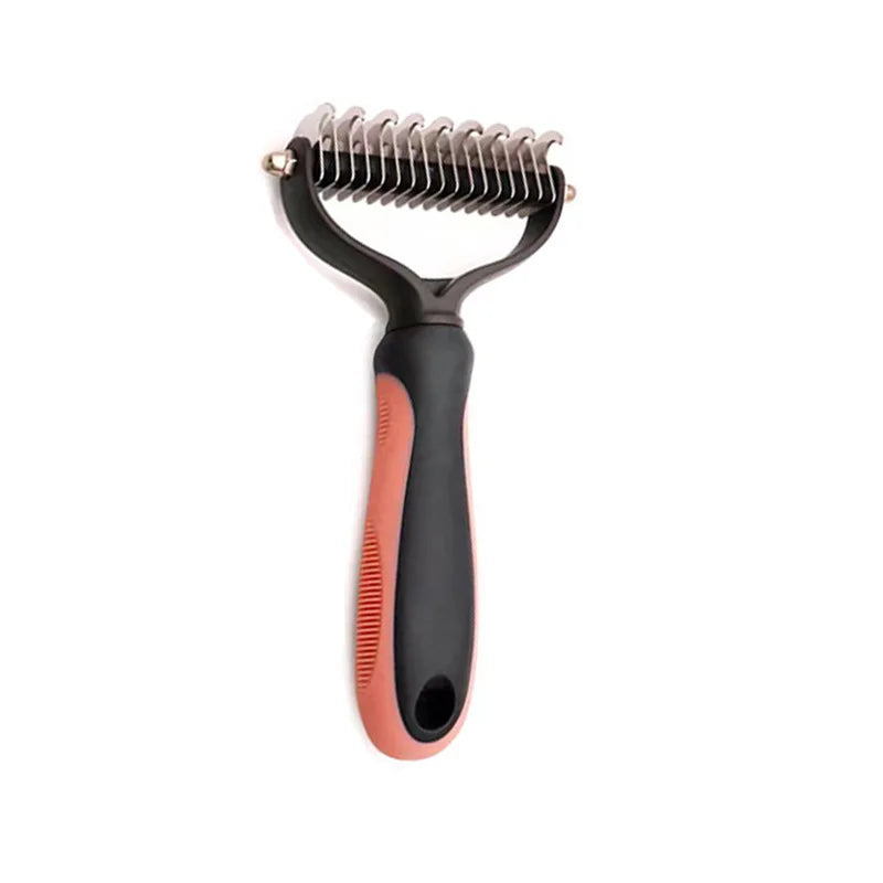 Light Orange Dog & Cat Hair Removal Comb, designed for effortless grooming of long and short hair, helping to remove loose fur and maintain a smooth coat