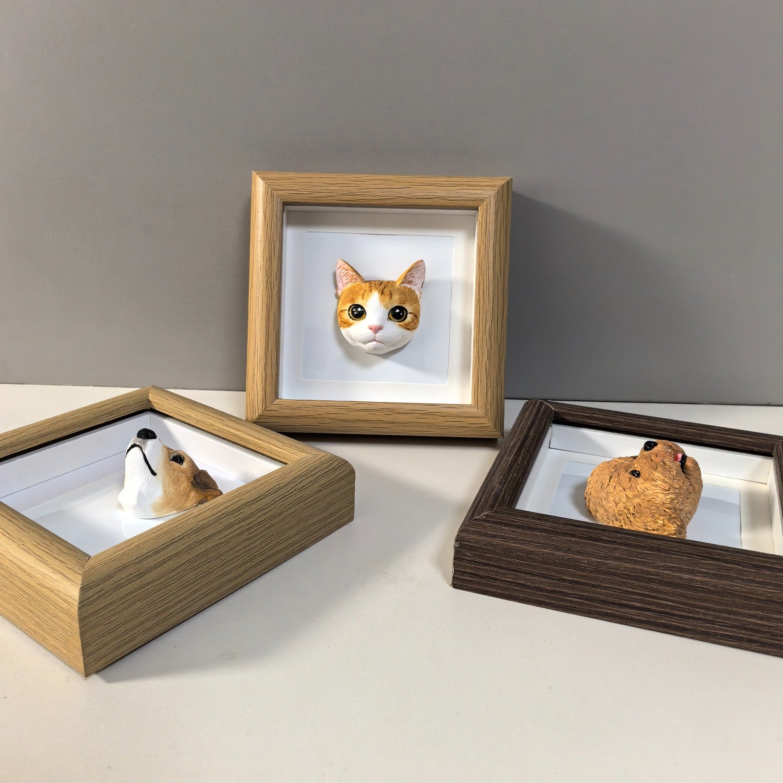 gift pet lovers head sculpture frame