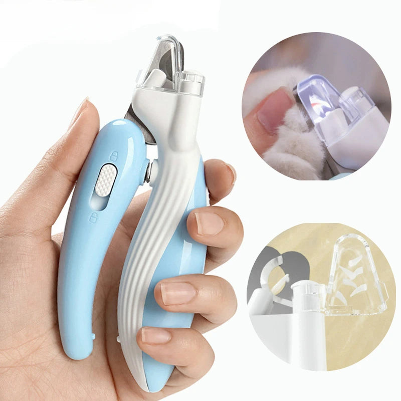 Professional Pet Nail Clippers with LED Light showcasing ergonomic design for comfortable pet grooming