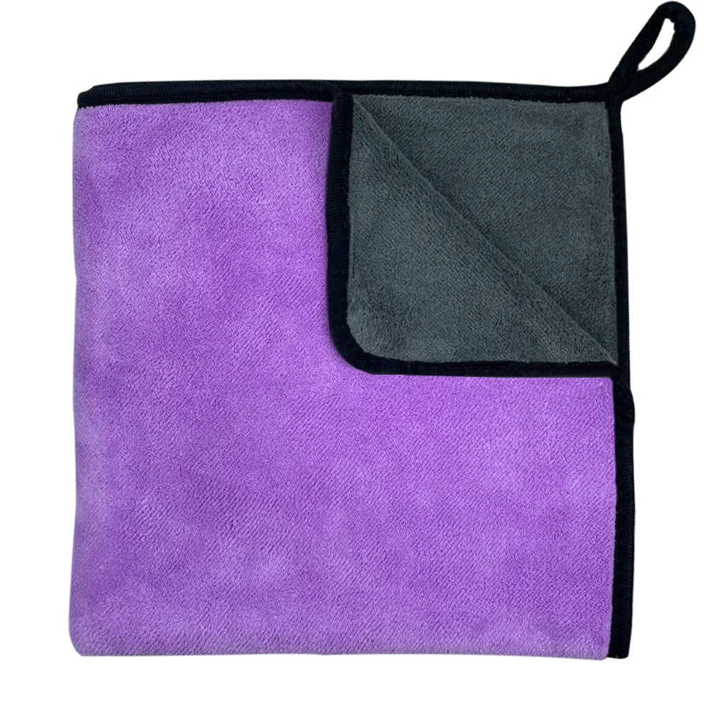 Purple Quick-Dry Pet Bath Towel for Dogs & Cats, crafted from soft, absorbent material for efficient drying, keeping your pet warm and comfortable after bath time