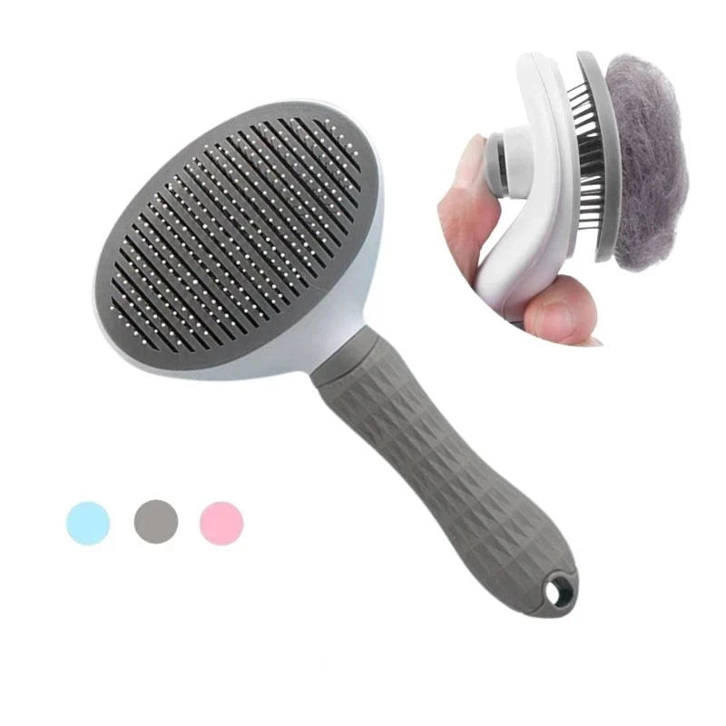 Stainless Steel Pet Comb for Dogs & Cats, designed for effective hair removal and grooming, ensuring a clean and healthy coat